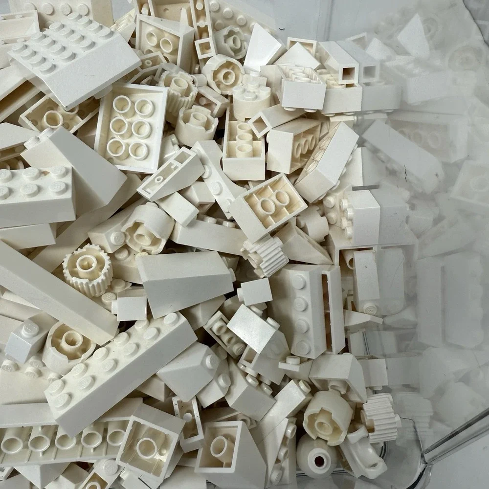 LEGO White Bricks Bulk Lot –2‎ Lb 0.4oz Bag Sorted by Color